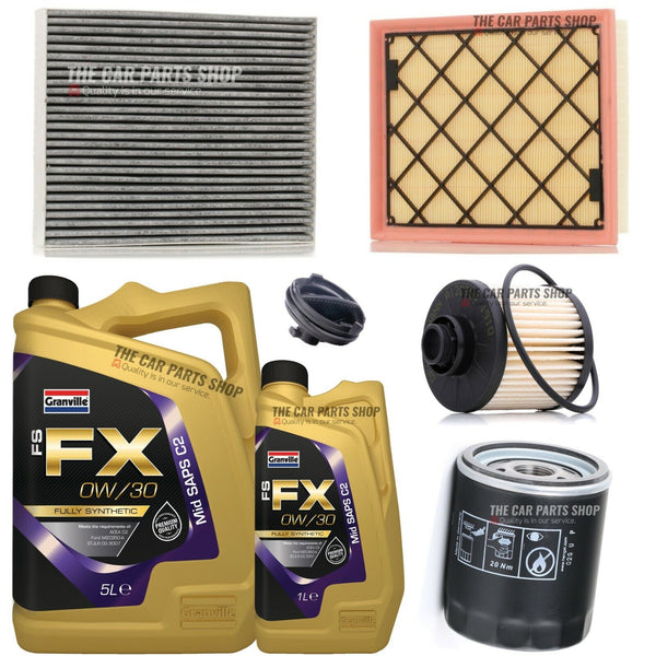 FITS FORD S-MAX 2.0 TDCI 2015> FULL SERVICE KIT ALL FILTERS AND ENGINE OIL 0W30