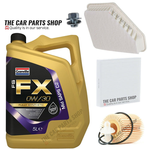FOR TOYOTA AURIS MK2 1.4 D-4D 13-17 SERVICE KIT 5L 0W30 + AIR OIL POLLEN FILTER