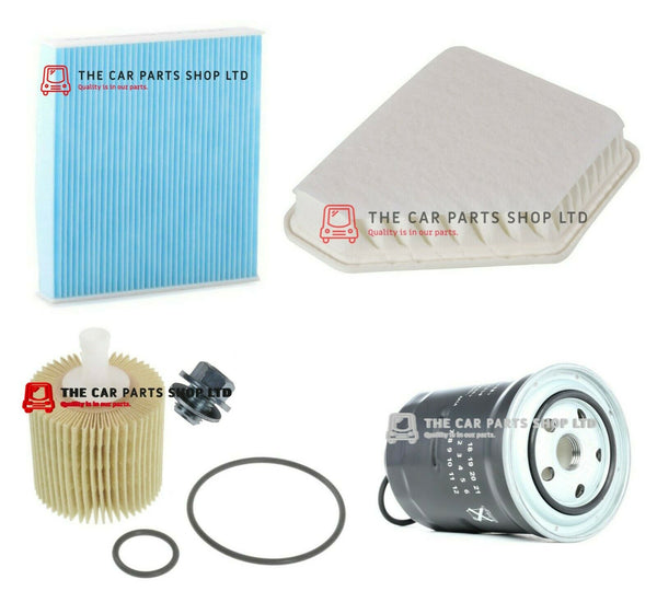 FOR TOYOTA AURIS MK2 1.4 D-4D 13-17 SERVICE FILTERS KIT OIL AIR FUEL CABIN PLUG