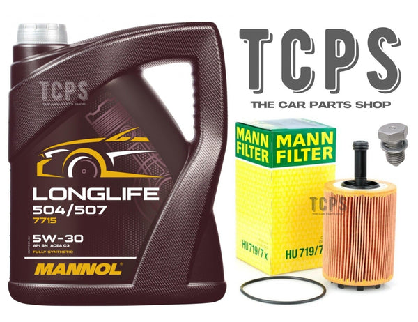 FITS VW GOLF MK4 MK5 MK6 SERVICE KIT 5L PREMIUM OIL & MANN OIL FILTER