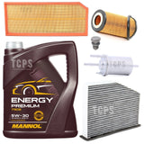 FITS VW GOLF MK5 2.0 PETROL SERVICE KIT 5L ENGINE OIL AND ALL FILTERS NEW