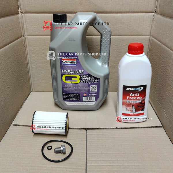 FOR AUDI A3 2.0 TDI 2013-2020 SERVICE KIT 5L OIL + FILTER +  PLUG + ANTIFREEZE