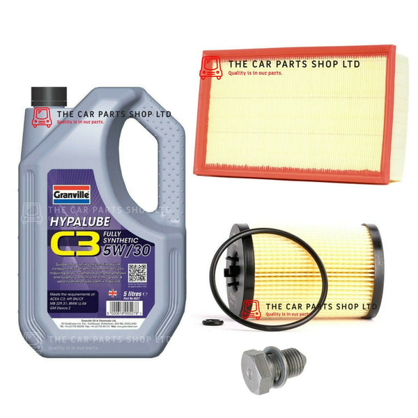 FOR SEAT ARONA 1.6 TDI MK2 11-18 SERVICE KIT 5L OIL + AIR AND OIL FILTER + PLUG