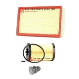 FOR SEAT ARONA 1.6 TDI MK2 11-18 SERVICE FILTER KIT AIR AND OIL FILTER + PLUG