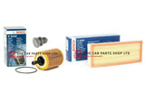 BOSCH FILTER KIT FITS VW PASSAT 1.9 TDI 3C 2005-2007 BOSCH OIL AIR FILTER & PLUG