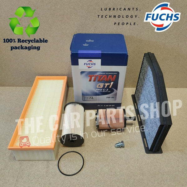 FUCHS 5L SERVICE KIT FOR SEAT ALTEA XL 2.0 TDI 2006-2015 5L OIL & ALL FILTERS