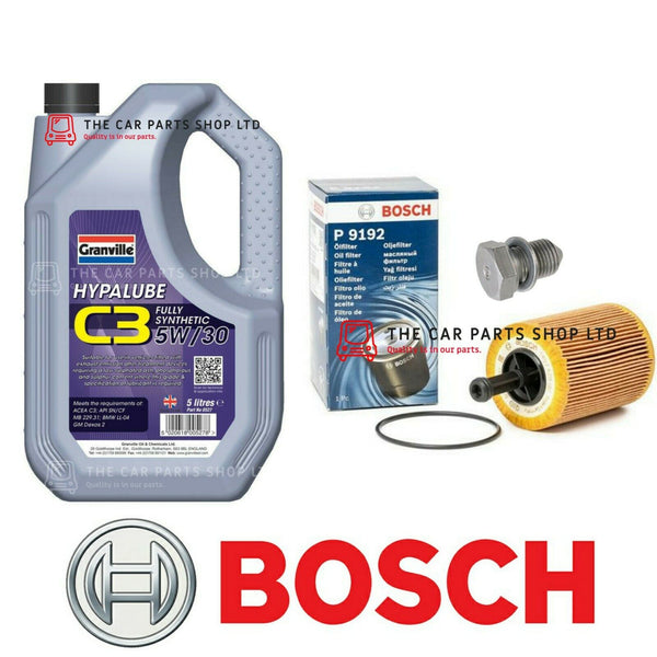BOSCH SERVICE KIT FOR SEAT ALTEA XL 2.0 TDI 2006-2015 BOSCH FILTER PLUG & OIL