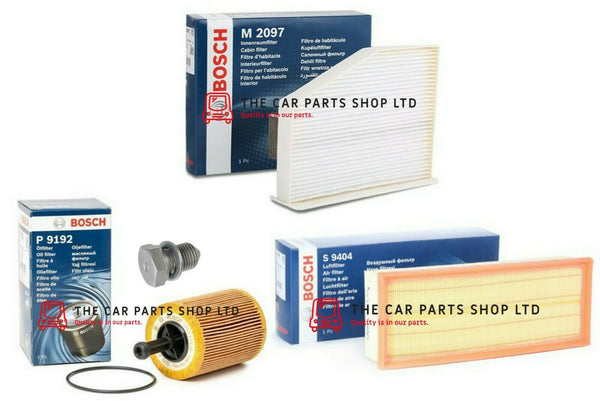 BOSCH FILTER KIT FOR SEAT ALTEA XL 2.0 TDI 2006-2015 OIL AIR AND CABIN FILTER