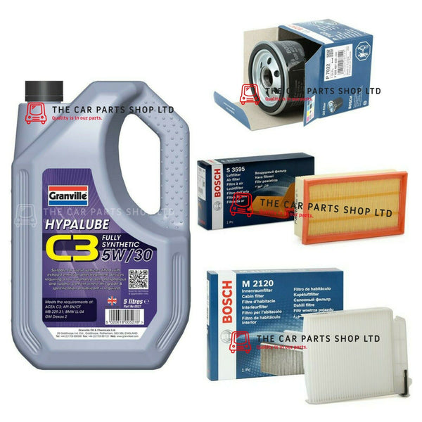 FOR NISSAN MICRA 1.5 DCI MK3 2002-2010 BOSCH SERVICE KIT 5L OIL + 3 FILTERS NEW