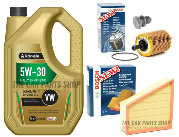 BOSCH SERVICE KIT FOR SKODA FABIA 1.9 TDI RS 03-07 OIL AIR & 5L OIL