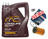 FITS VW CADDY 2.0 SDI 04-10 BOSCH SERVICE KIT 5L 5W30 ENGINE OIL