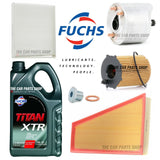 FOR FORD SMAX 1.6 TDI MK1 SERVICE KIT 5L OIL 5W30 & OIL, AIR, FUEL, CABIN & PLUG