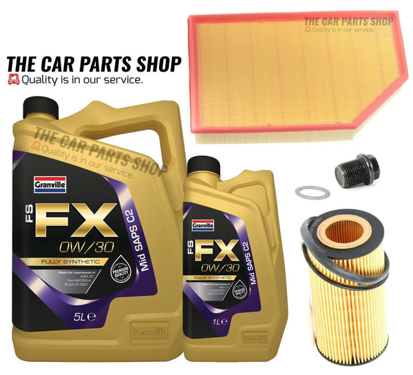FITS VOLVO S80 2.0D 2010> SERVICE KIT 6L 0W30 ENGINE OIL + OIL AIR FILTER KIT