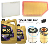FITS VOLVO S80 2.0D 2010> SERVICE KIT 6L 0W30 OIL & POLLEN FUEL OIL AIR FILTER