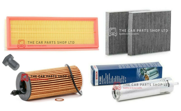 FITS BMW 518D SE TOURING F11 SERVICE FILTER KIT OIL AIR FUEL CABIN AND SUMP PLUG