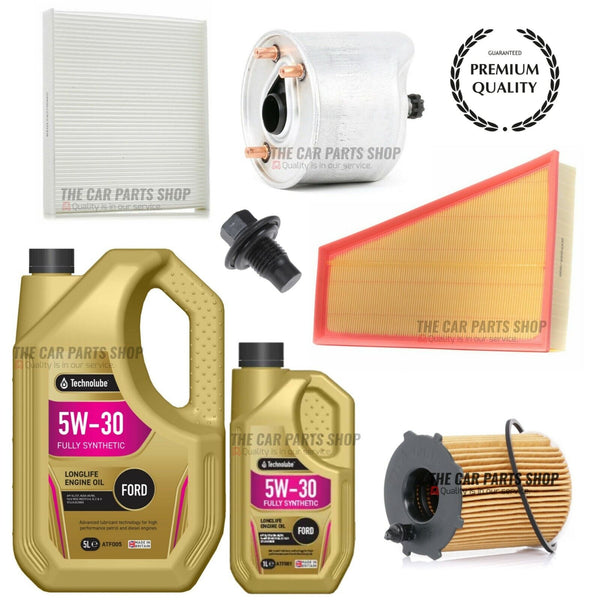 TO FIT FORD MONDEO MK4 1.6 TDCI FULL SERVICE KIT 6L OIL AND ALL FILTERS & PLUG