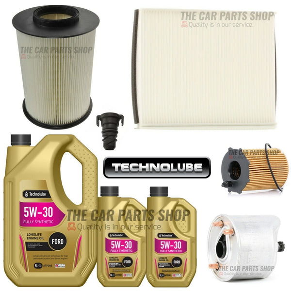 FOR FORD TRANSIT CONNECT 1.6 V408 SERVICE KIT 7L OIL & ALL FILTERS & DRAIN PLUG