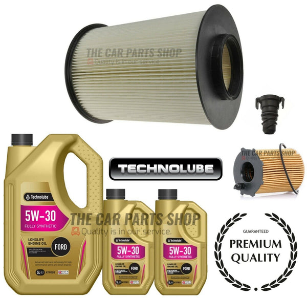 FOR FORD TRANSIT CONNECT 1.6 V408 SERVICE KIT 7L OIL + OIL AND AIR FILTER & PLUG