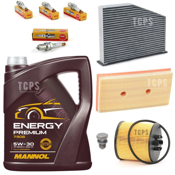 FOR VW JETTA 1.6 FSI 04-11 FULL SERVICE KIT 5L GRANVILLE + FILTERS & SPARK PLUGS