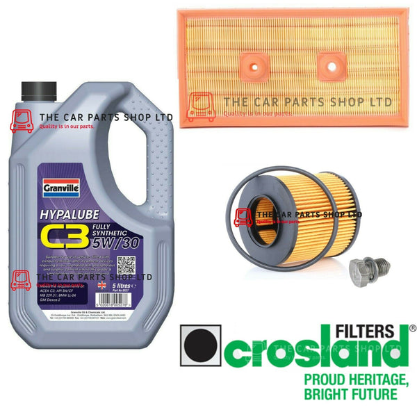 TO FIT VW JETTA FSI 2004-2011 CROSLAND REPLACEMENT KIT AIR & OIL WITH 5L OIL