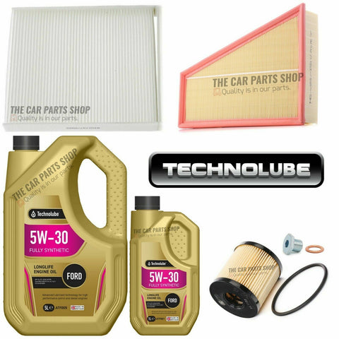 TO FIT FORD GALAXY TDCI ENGINE SERVICE KIT 6L 5W30 ENGINE OIL + AIR OIL POLLEN