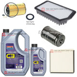 FOR HYUNDAI i30 1.6 CRDI MK2 11-17 SERVICE KIT 6L OIL & FILTER KIT & SEAL RING