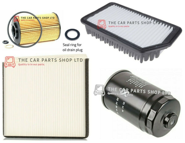 FITS HYUNDAI i30 1.6 CRDI 11-17 SERVICE FILTER KIT WITH SEAL RING BRAND NEW