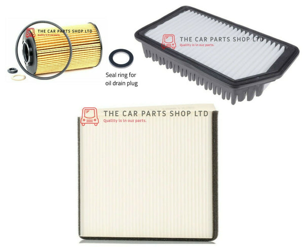 FITS HYUNDAI i30 1.6 CRDI 11-17 SERVICE FILTER KIT AIR OIL AND CABIN KIT