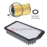 FITS HYUNDAI i30 1.6 CRDI 11-17 SERVICE FILTER KIT AIR AND OIL FILTER + RING