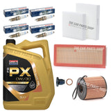 FOR PEUGEOT 208 1.6 GTI MK1 2014> SERVICE KIT 5L 0W30 + FILTERS + BOSCH PLUGS