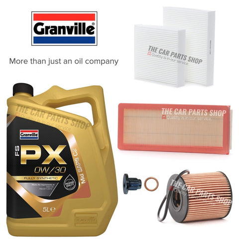 FOR PEUGEOT 208 1.6 GTI MK1 2014> SERVICE KIT 5L 0W30 + OIL AIR CABIN & PLUG NEW