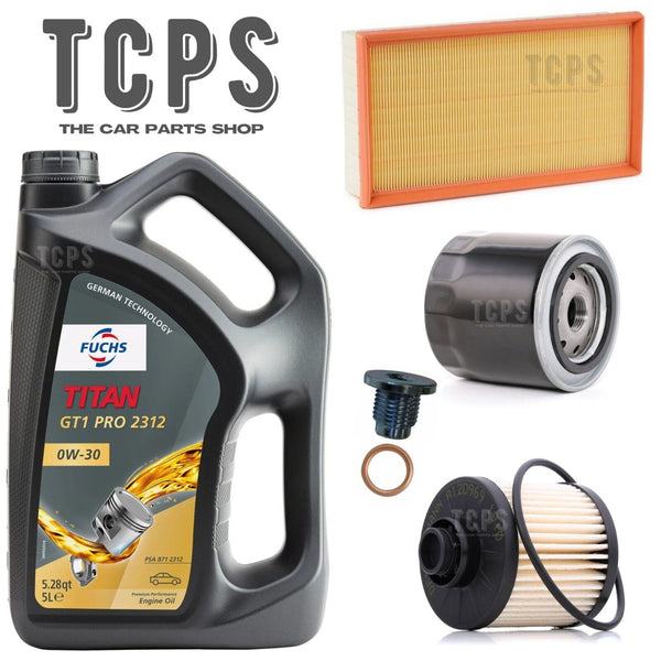 SERVICE KIT FOR PEUGEOT 308 2.0 BLUEHDI GT LINE MK2 13-19 AIR OIL FUEL + 5L OIL