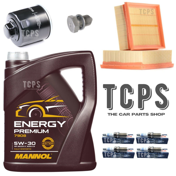 FOR VW POLO 1.0 PETROL 94-01 SERVICE KIT OIL & AIR FILTER & BOSCH PLUGS & 5L OIL