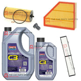FOR BMW 3 SERIES 320D E90 2010> SERVICE KIT 6L GRANVILLE OIL & 3 FILTERS & PLUG