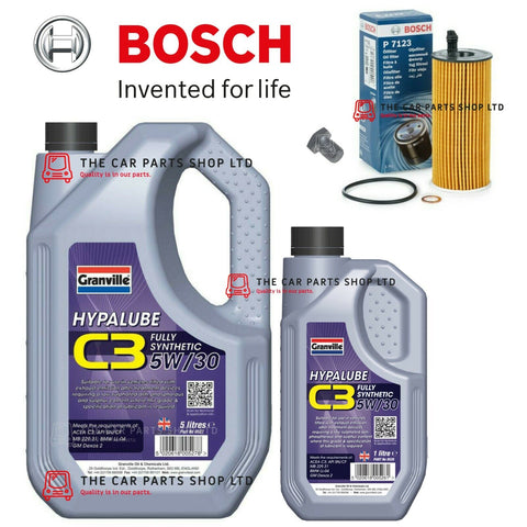 FITS BMW 114D 116D F21 2012> BOSCH SERVICE KIT 6L OIL + BOSCH FILTER AND PLUG