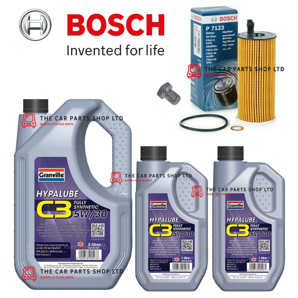 TO FIT BMW 3 SERIES GT 318D 320D 325D 2013> BOSCH SERVICE KIT 7L OIL & FILTER