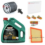 FOR FORD FIESTA 1.4 PETROL 2008> SERVICE KIT 4L CASTROL OIL + FILTERS + PLUGS