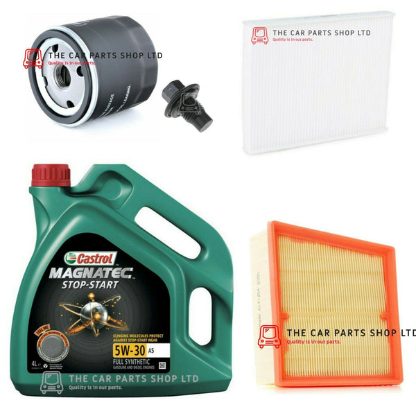 FOR FORD FIESTA 1.4 PETROL 2008+ SERVICE KIT 4L CASTROL + OIL AIR CABIN FILTER