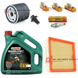 FOR FORD FIESTA 1.4 PETROL 2008> SERVICE KIT 4L CASTROL + OIL AIR + SPARK PLUGS