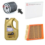 FITS FORD FIESTA 1.0 ECOBOOST 12-18 SERVICE KIT 5L OIL + OIL AIR CABIN PLUG NEW