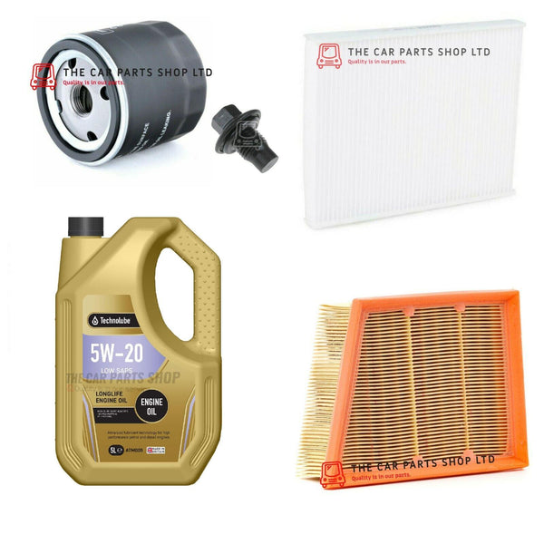 FITS FORD FIESTA 1.0 ECOBOOST 12-18 SERVICE KIT 5L OIL + OIL AIR CABIN PLUG NEW