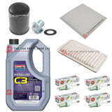 FOR TOYOTA AVENSIS VERSO 2.0 01-09 SERVICE KIT 5L OIL & ALL FILTERS + NGK PLUGS