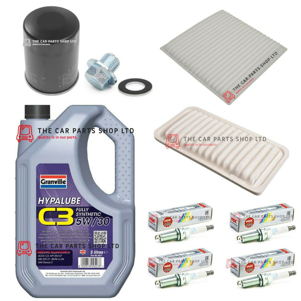 FOR TOYOTA AVENSIS VERSO 2.0 01-09 SERVICE KIT 5L OIL & ALL FILTERS + NGK PLUGS