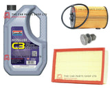 TO FIT AUDI A3 2.0 TDI SPORTSBACK 2012> SERVICE KIT 5L OIL & AIR OIL FILTER PLUG
