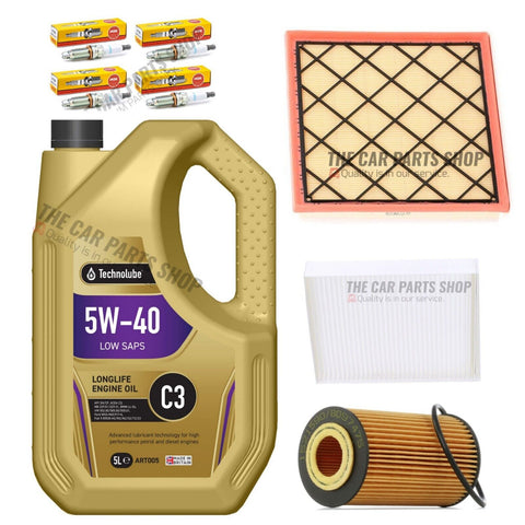 For Vauxhall Astra J  2011-2020 1.4 1.6 petrol service kit OF AF CF SP 5w40 oil