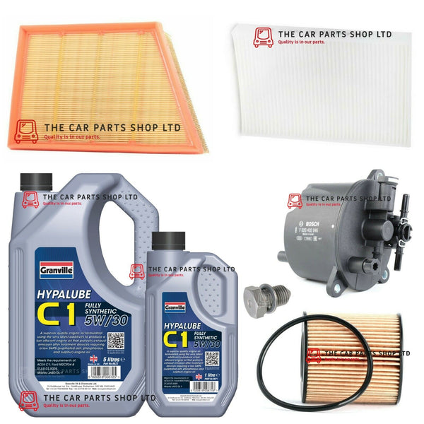 FOR LAND ROVER EVOQUE 2011> FULL SERVICE KIT 6L C1 OIL & ALL FILTERS + PLUG NEW