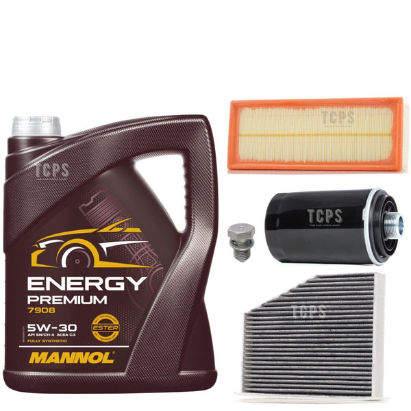 FOR VW PASSAT CC 2.0 TFSI (35) 2008-2012 SERVICE KIT 5L 5W30 & OIL AIR CABIN NEW