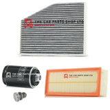FOR VW PASSAT CC 2.0 TFSI (35) 2008-12 SERVICE FILTERS KIT 3 FILTERS DRAIN PLUG