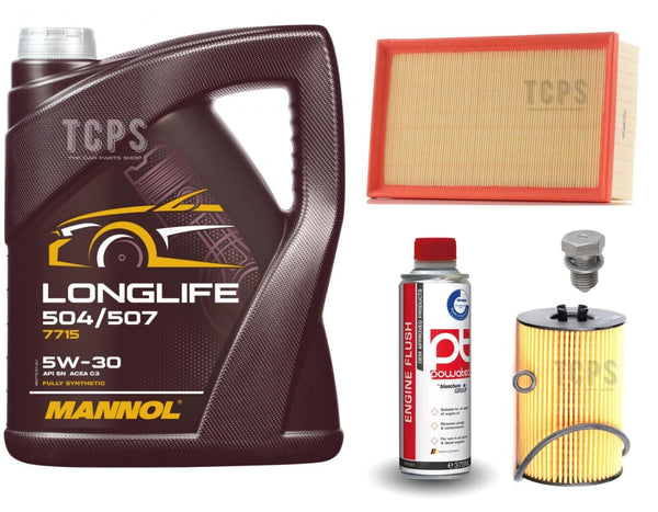 FITS VW GOLF MK7 1.6 TDI SERVICE KIT OIL 5L 5W30 OIL & OIL AIR FILTER + FLUSH