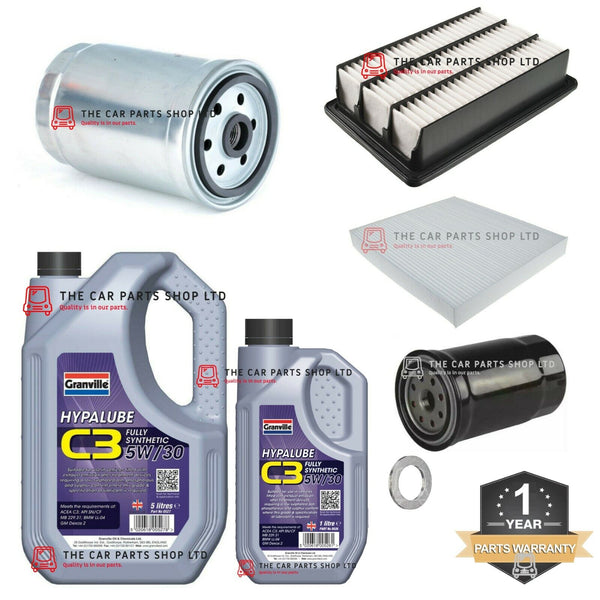 FOR HYUNDAI SANTA FE 2.2 MK2 05-13 FULL SERVICE KIT AND SEAL RING FOR PLUG
